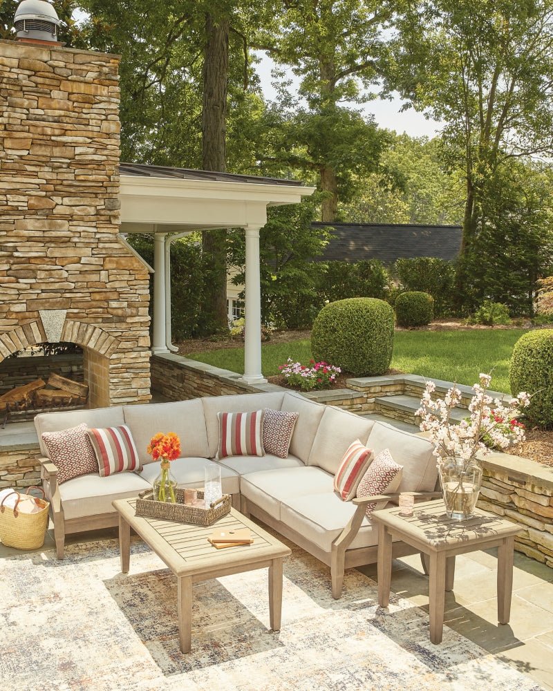 AshleyClare View 3 - Piece Outdoor Sectional