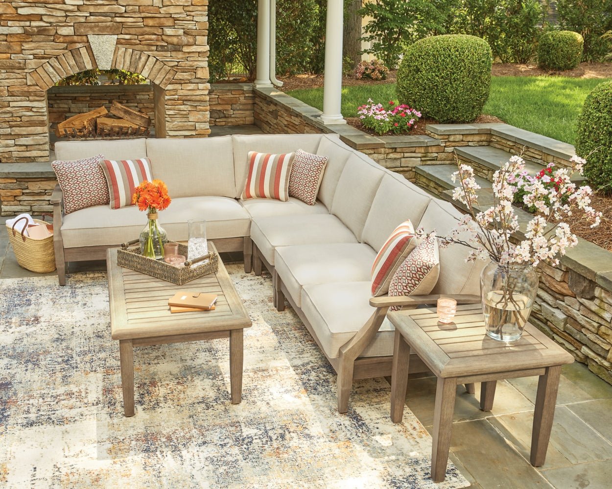AshleyClare View 4 - Piece Outdoor Sectional