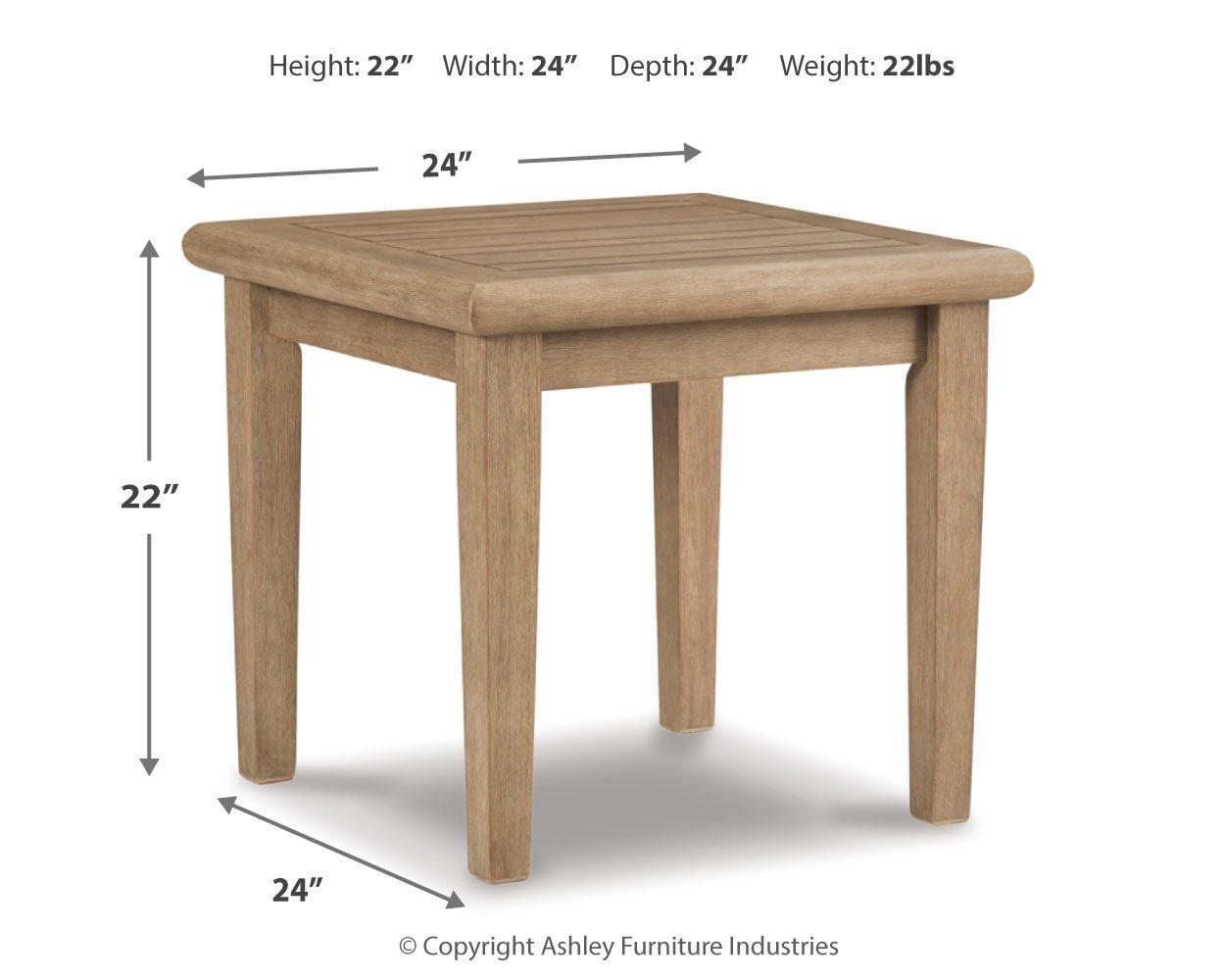 AshleyClare View Outdoor Lounge Chairs and End Table Set