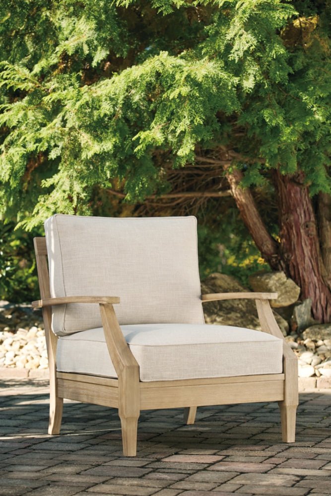 AshleyClare View Outdoor Lounge Chairs and End Table Set