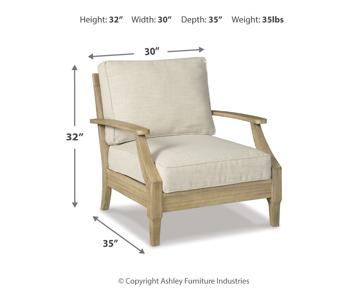 AshleyClare View Outdoor Lounge Chairs and End Table Set