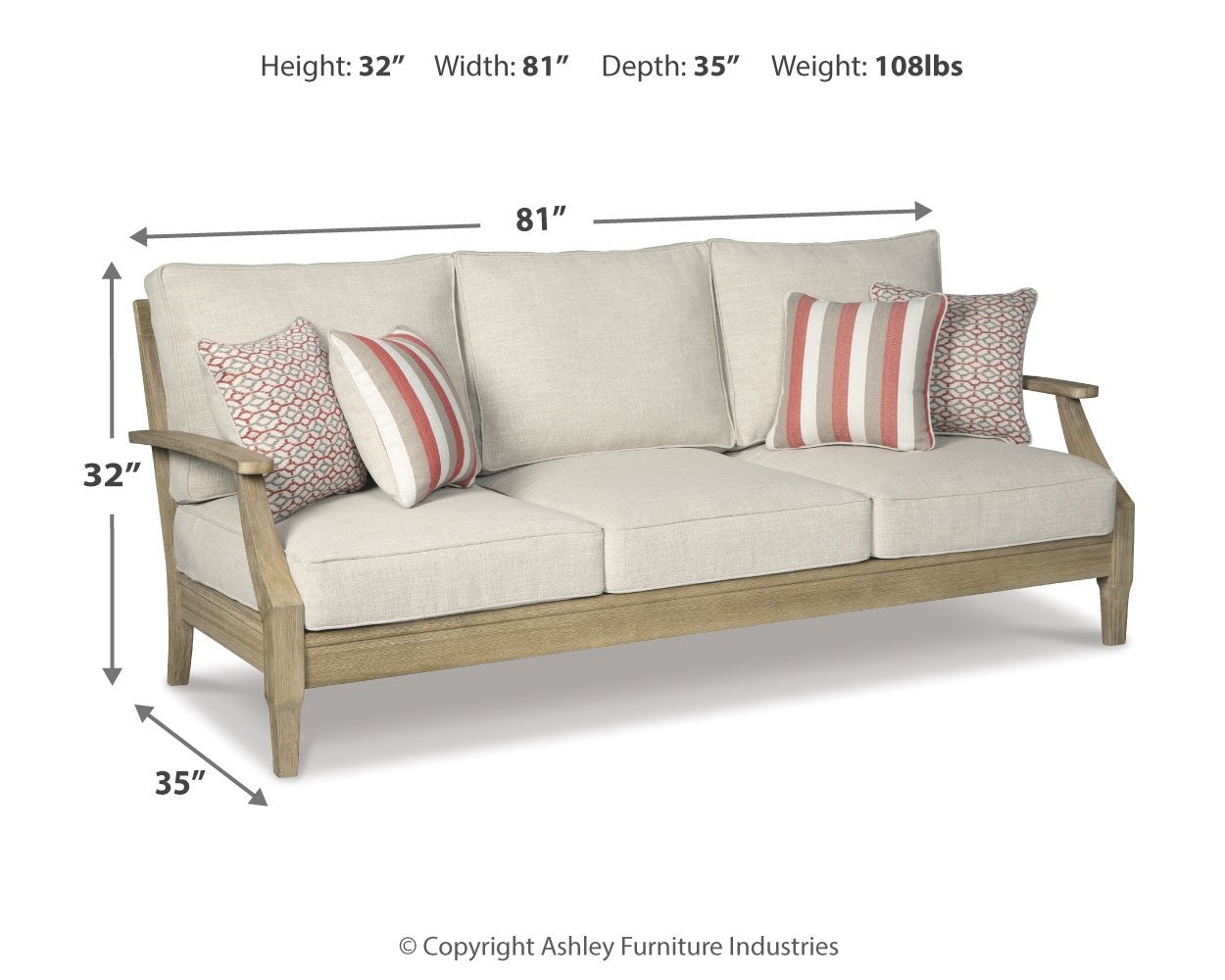 AshleyClare View Outdoor Sofa and Loveseat Set