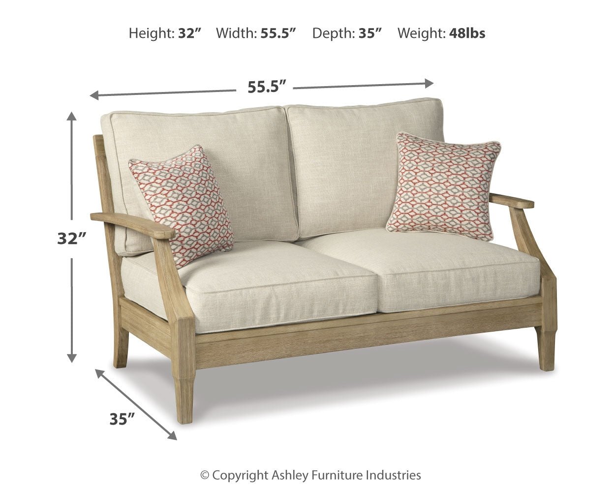 AshleyClare View Outdoor Sofa and Loveseat Set