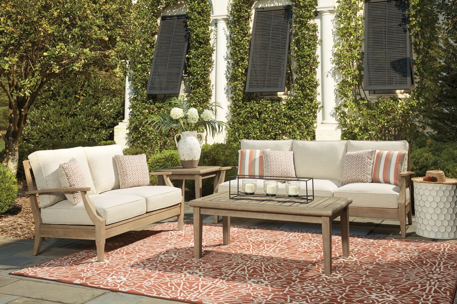 AshleyClare View Outdoor Sofa and Loveseat Set