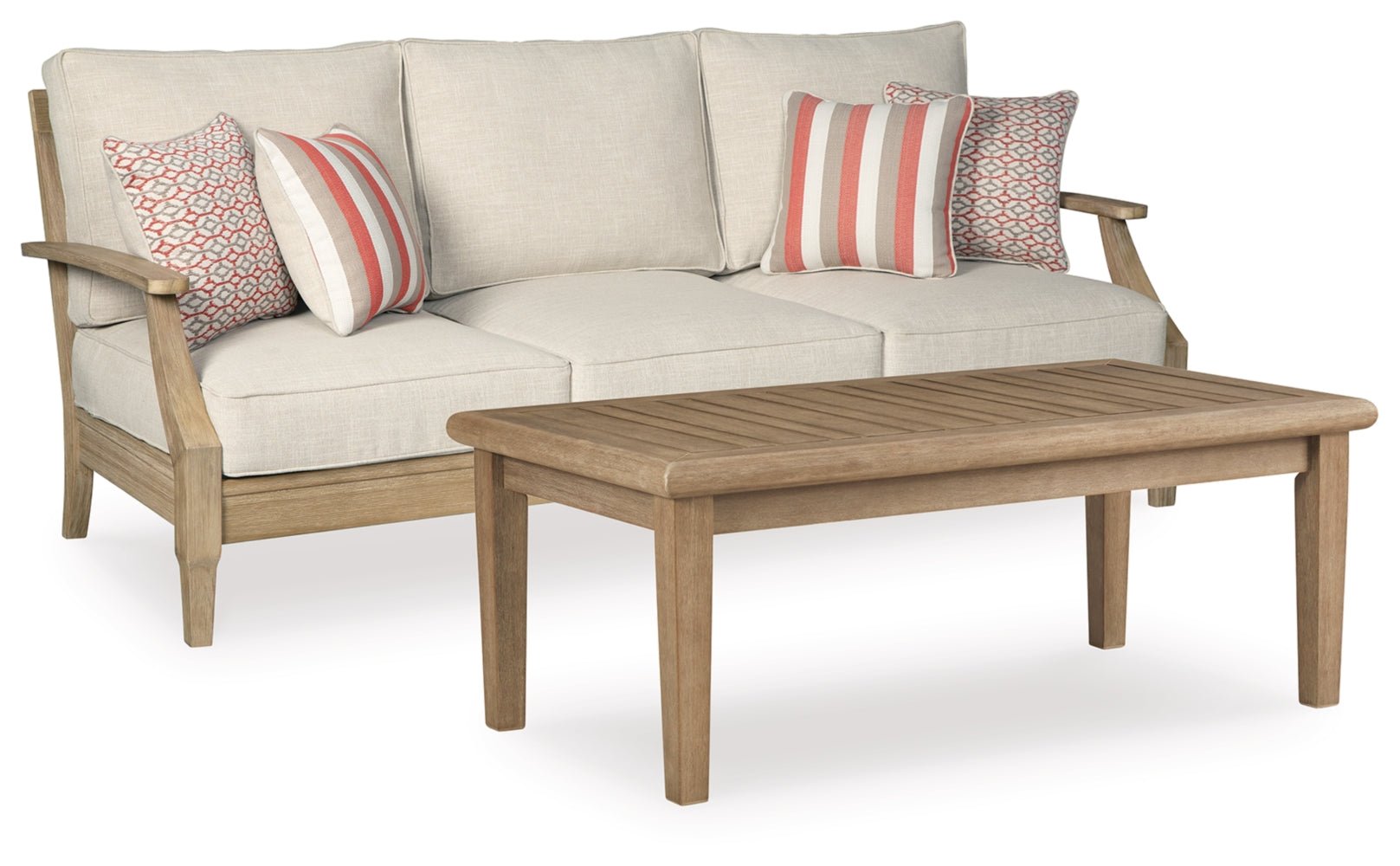 AshleyClare View Outdoor Sofa with Coffee Table