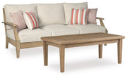 AshleyClare View Outdoor Sofa with Coffee Table