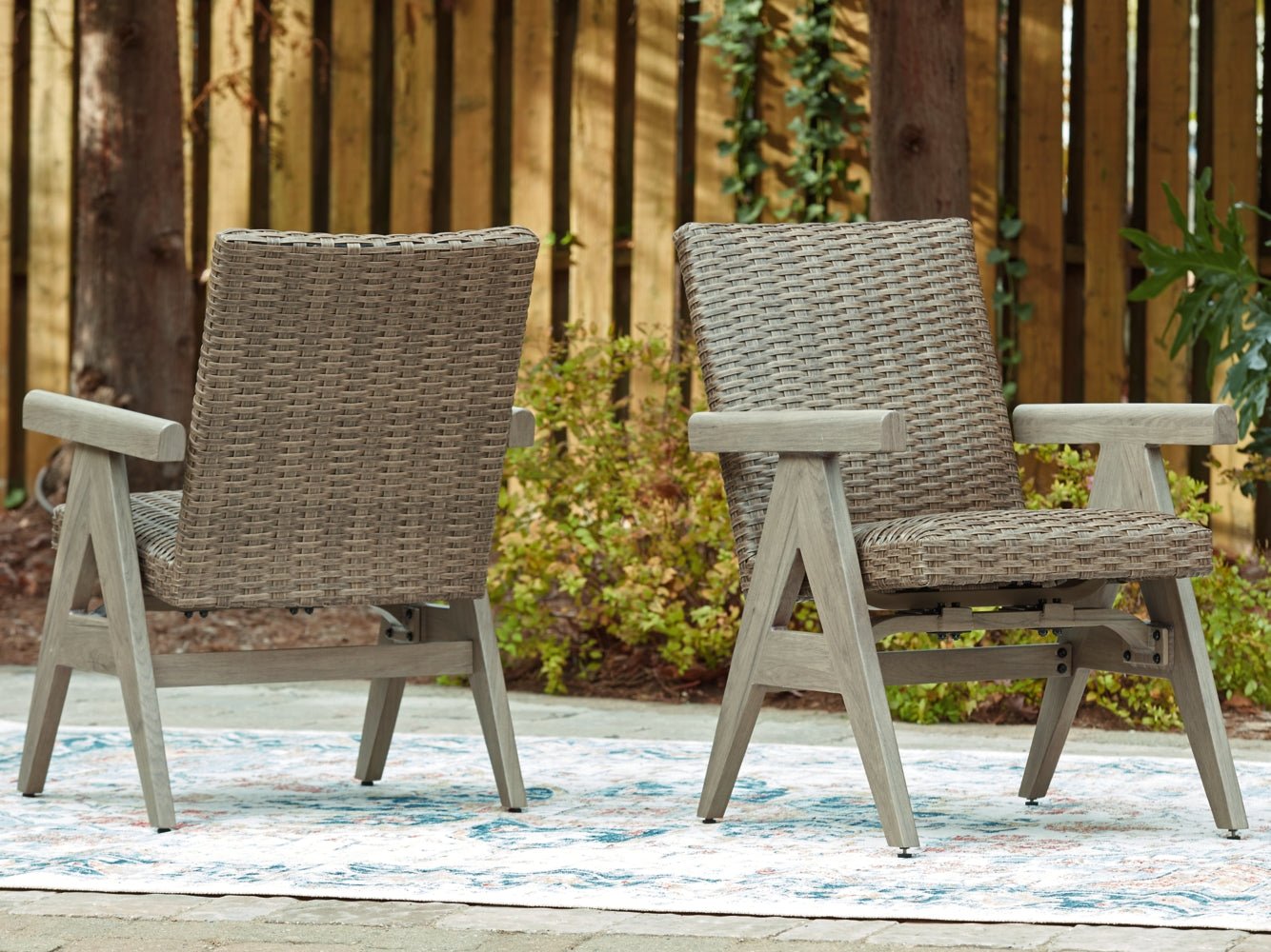 AshleyCliff Trails Outdoor Rocking Arm Chair (Set of 2)