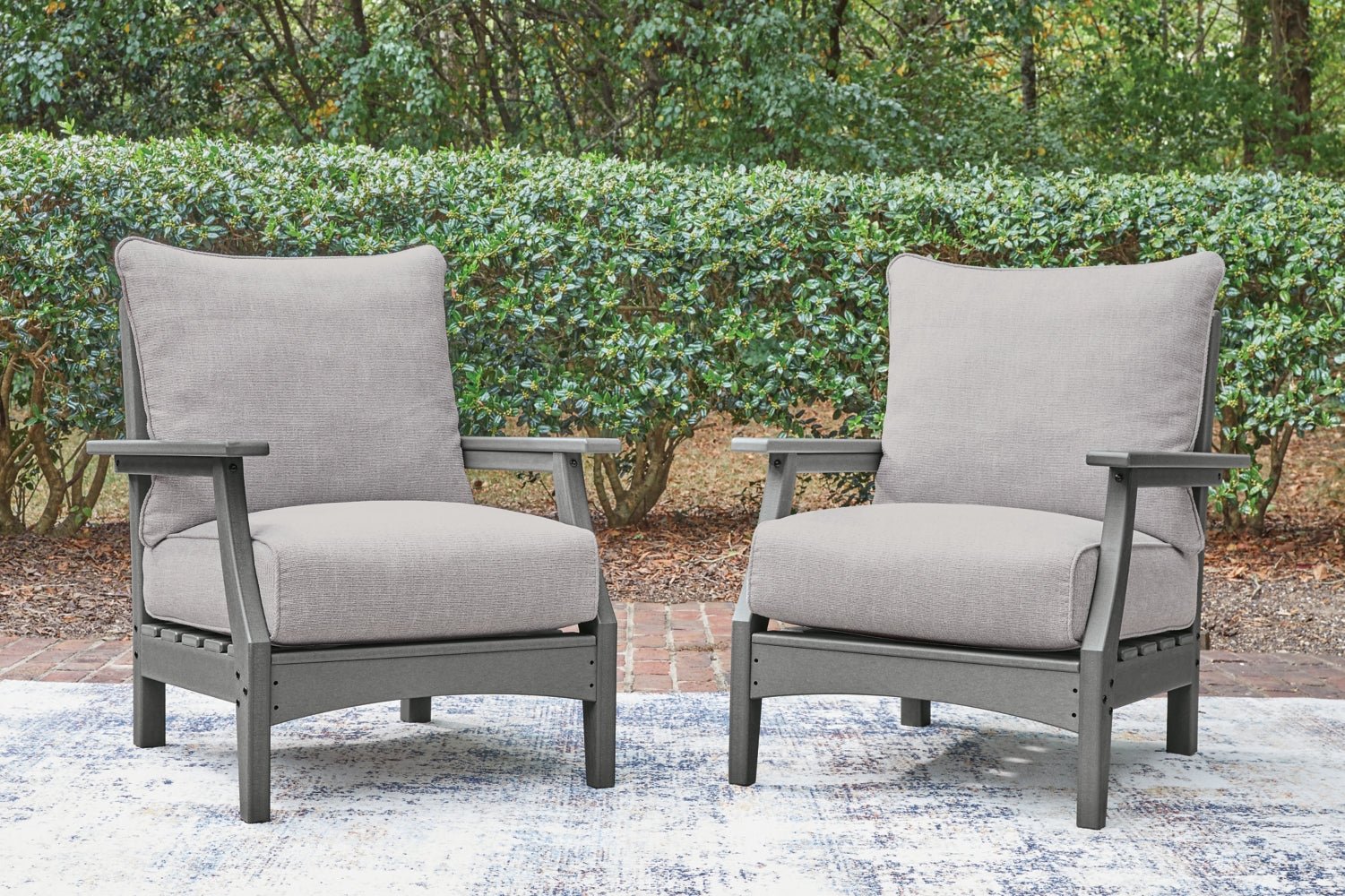 AshleyCove Beach Outdoor Sofa with 2 Lounge Chairs