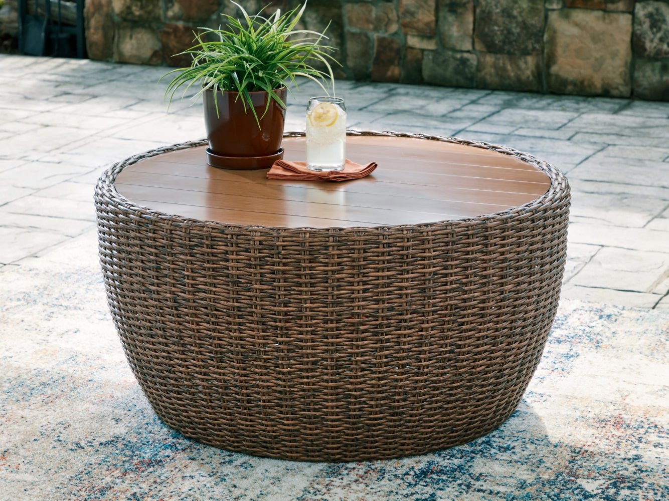 AshleyDouble Point Outdoor Coffee Table