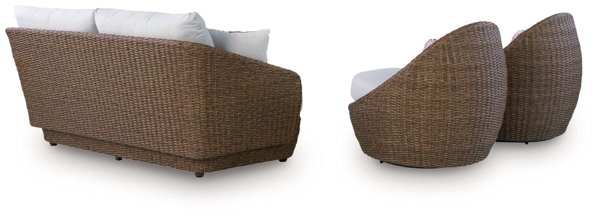 AshleyDouble Point Outdoor Loveseat/2 Swivel Chairs (Set of 3)