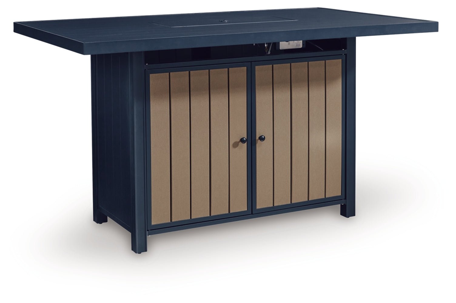 AshleyEast Beach Outdoor Bar Table with Fire Pit