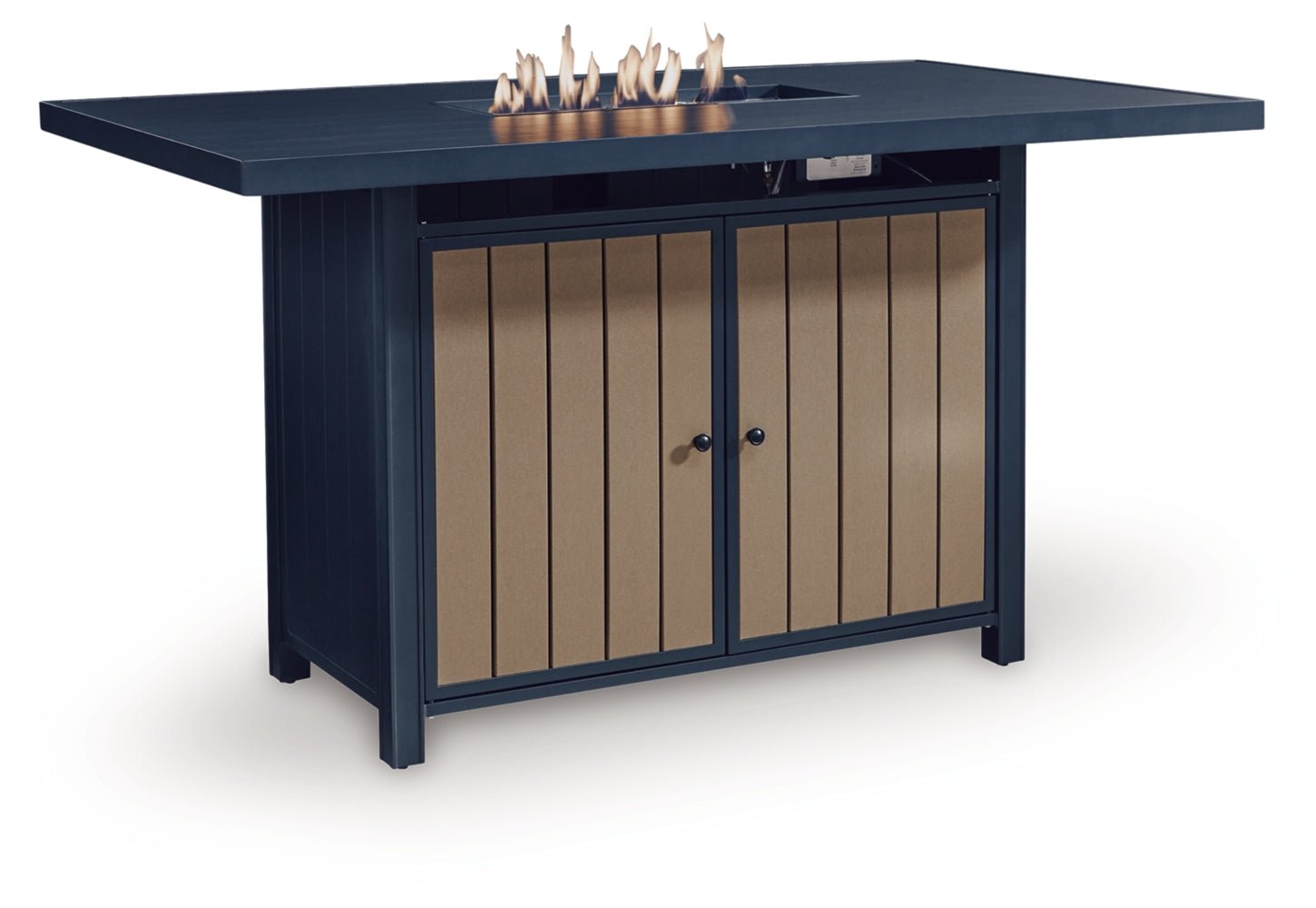 AshleyEast Beach Outdoor Bar Table with Fire Pit