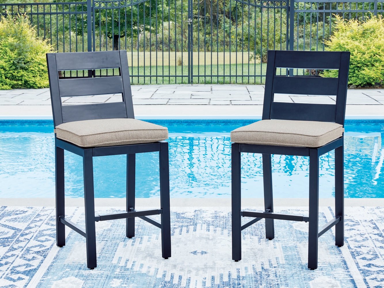 AshleyEast Beach Outdoor Counter Height Bar Stool (Set of 2)