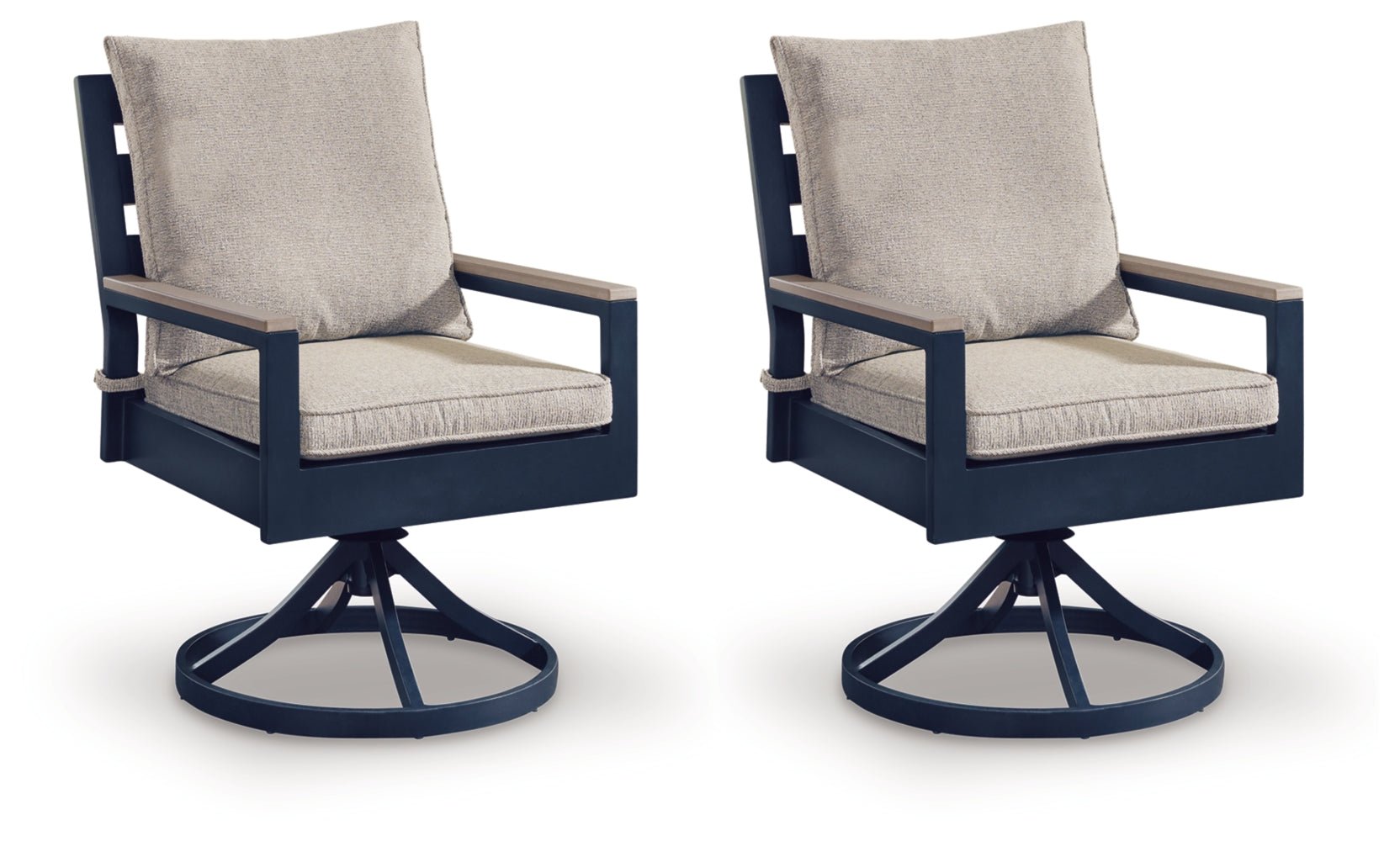 AshleyEast Beach Outdoor Swivel Chair with Cushion (Set of 2)