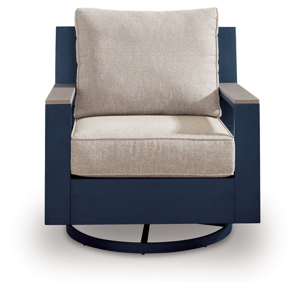 AshleyEast Beach Outdoor Swivel Glider Chair with Cushion