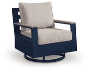 AshleyEast Beach Outdoor Swivel Glider Chair with Cushion