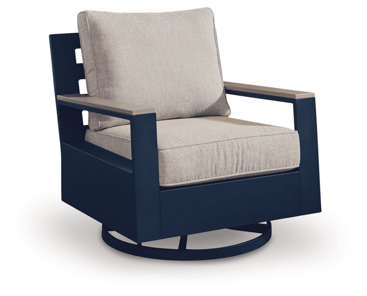 AshleyEast Beach Outdoor Swivel Glider Chair with Cushion