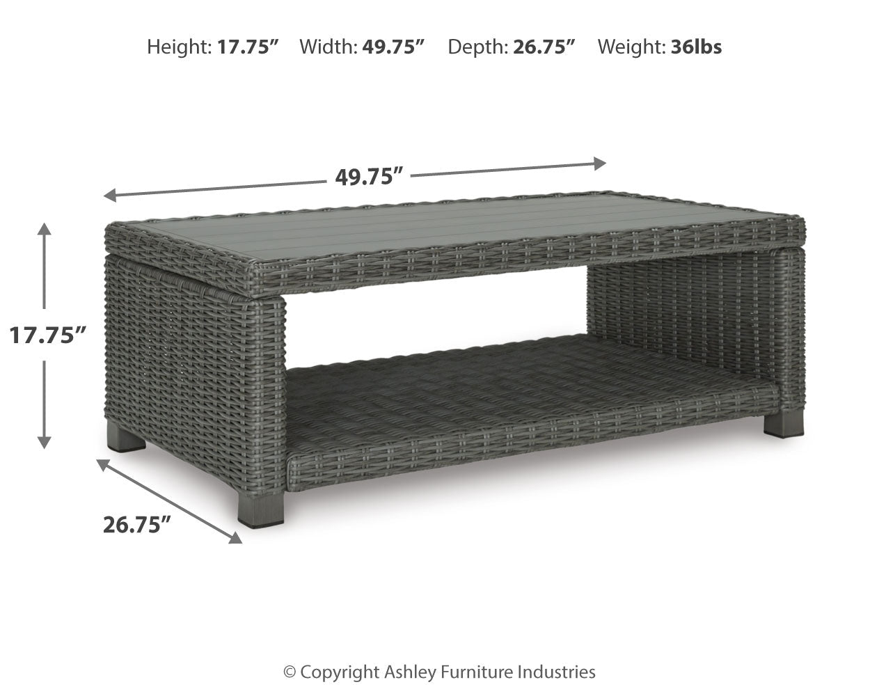 AshleyElite Park Outdoor Coffee Table