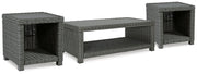 AshleyElite Park Outdoor Coffee Table with 2 End Tables