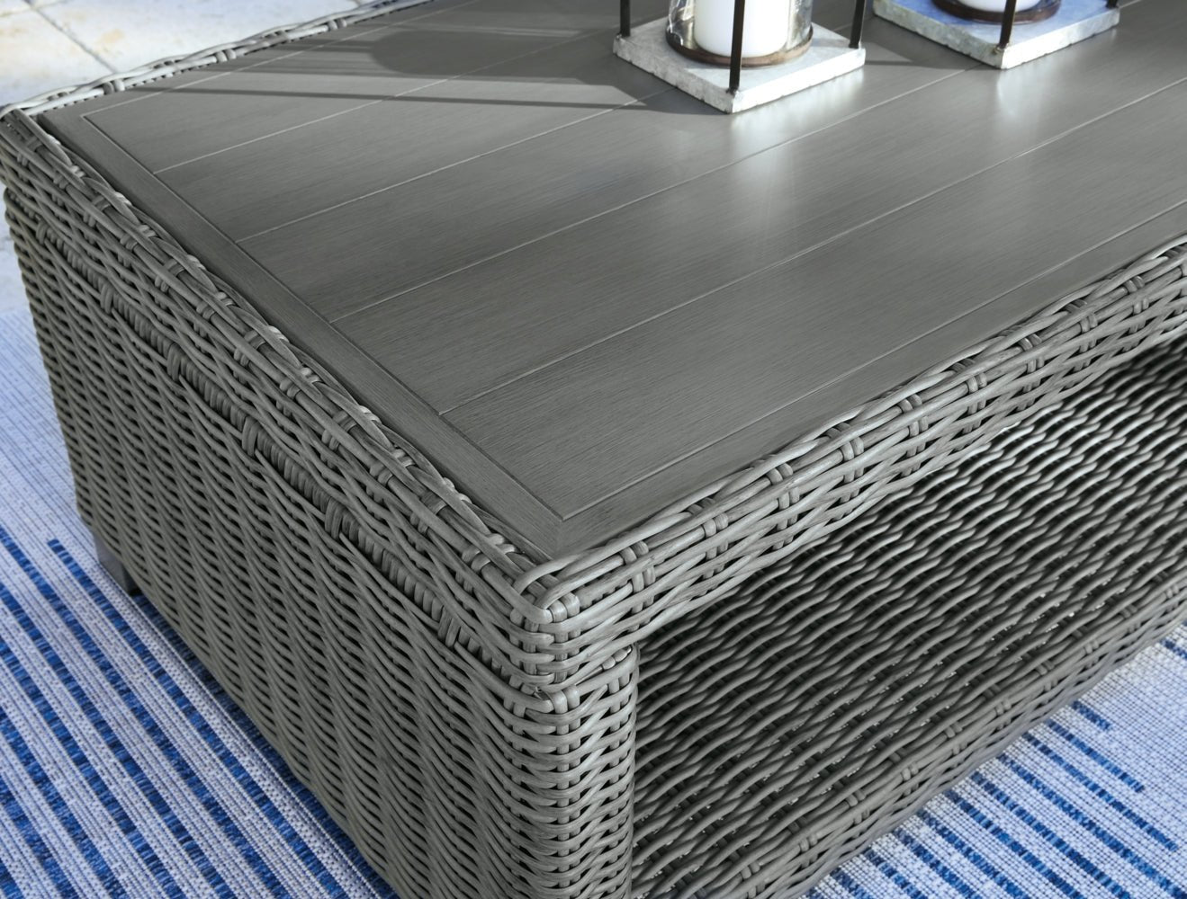 AshleyElite Park Outdoor Coffee Table with 2 End Tables