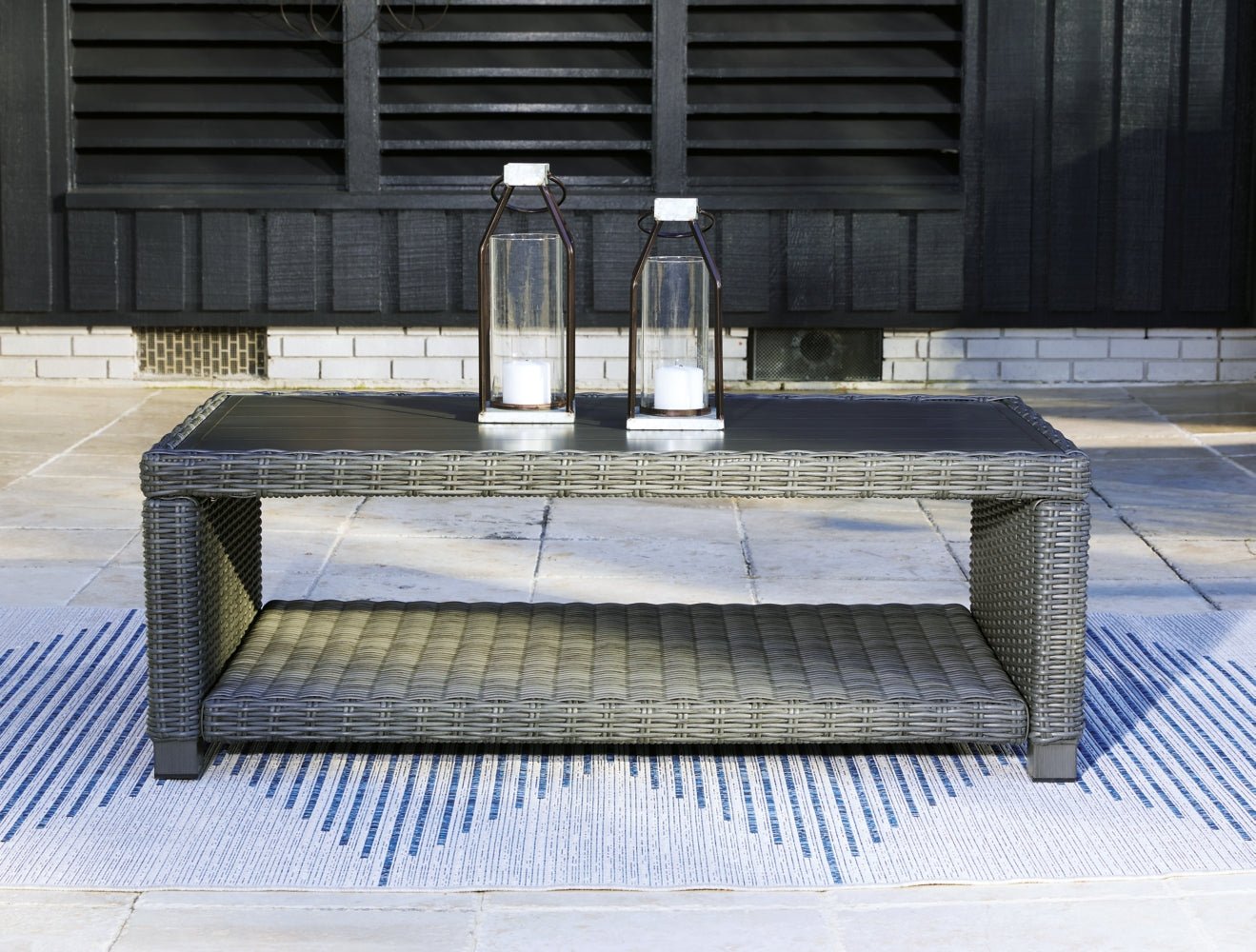 AshleyElite Park Outdoor Coffee Table with 2 End Tables