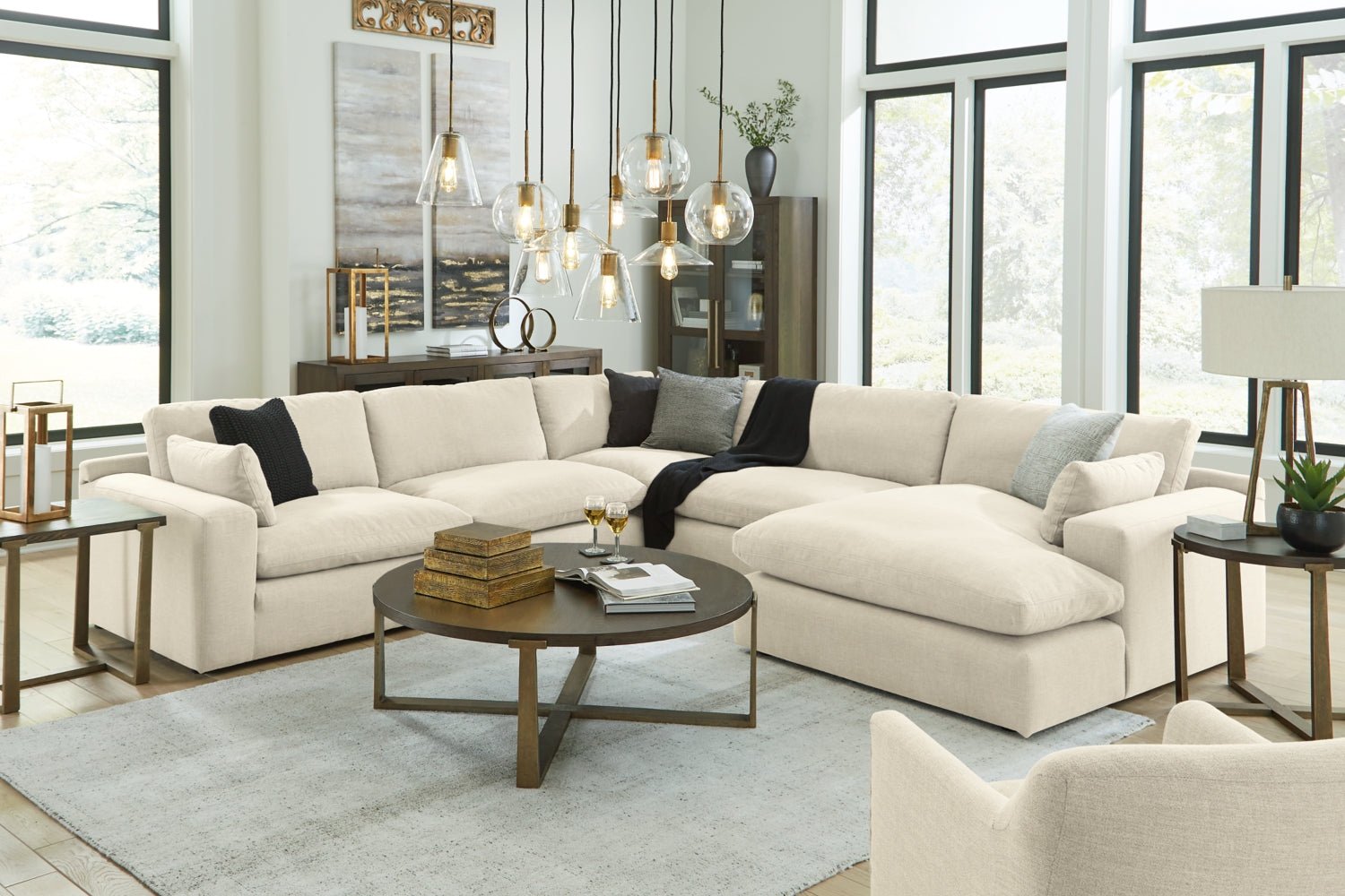 AshleyElyza 5 - Piece Sectional with Chaise