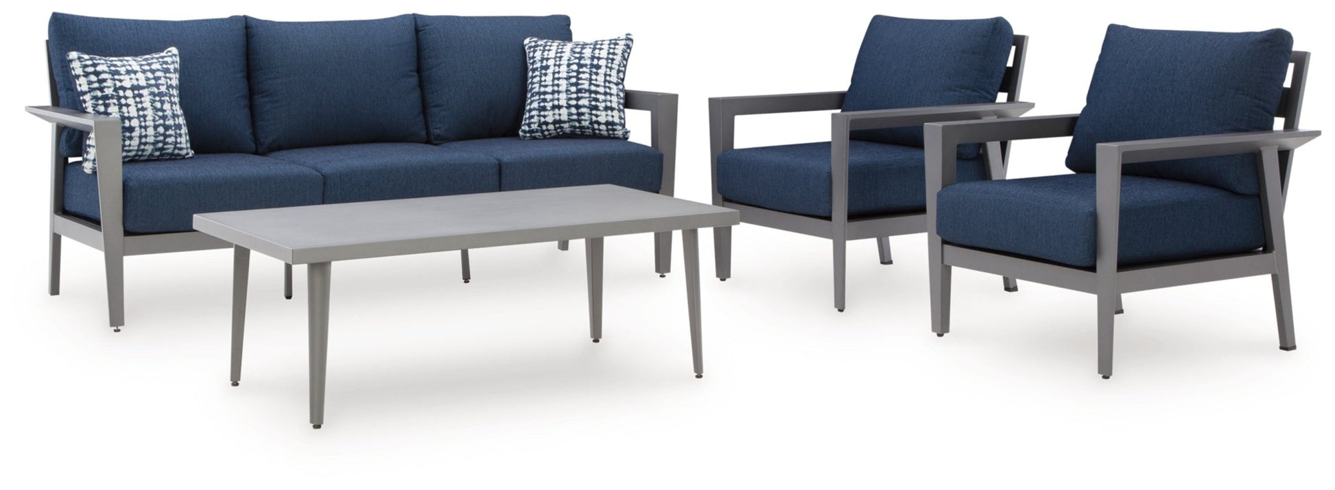 AshleyGali Outdoor Sofa/Chairs/Table Set (Set of 4)