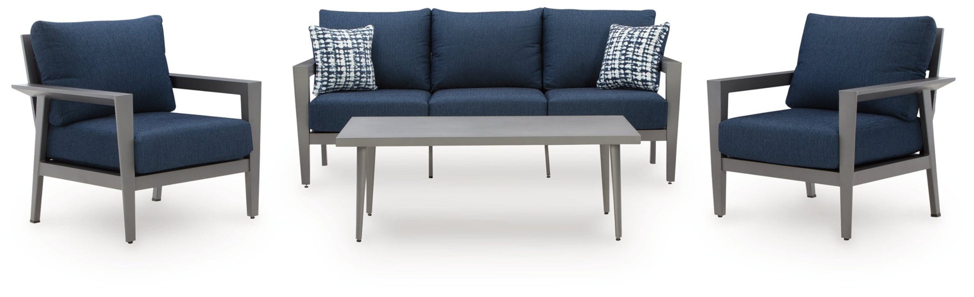 AshleyGali Outdoor Sofa/Chairs/Table Set (Set of 4)