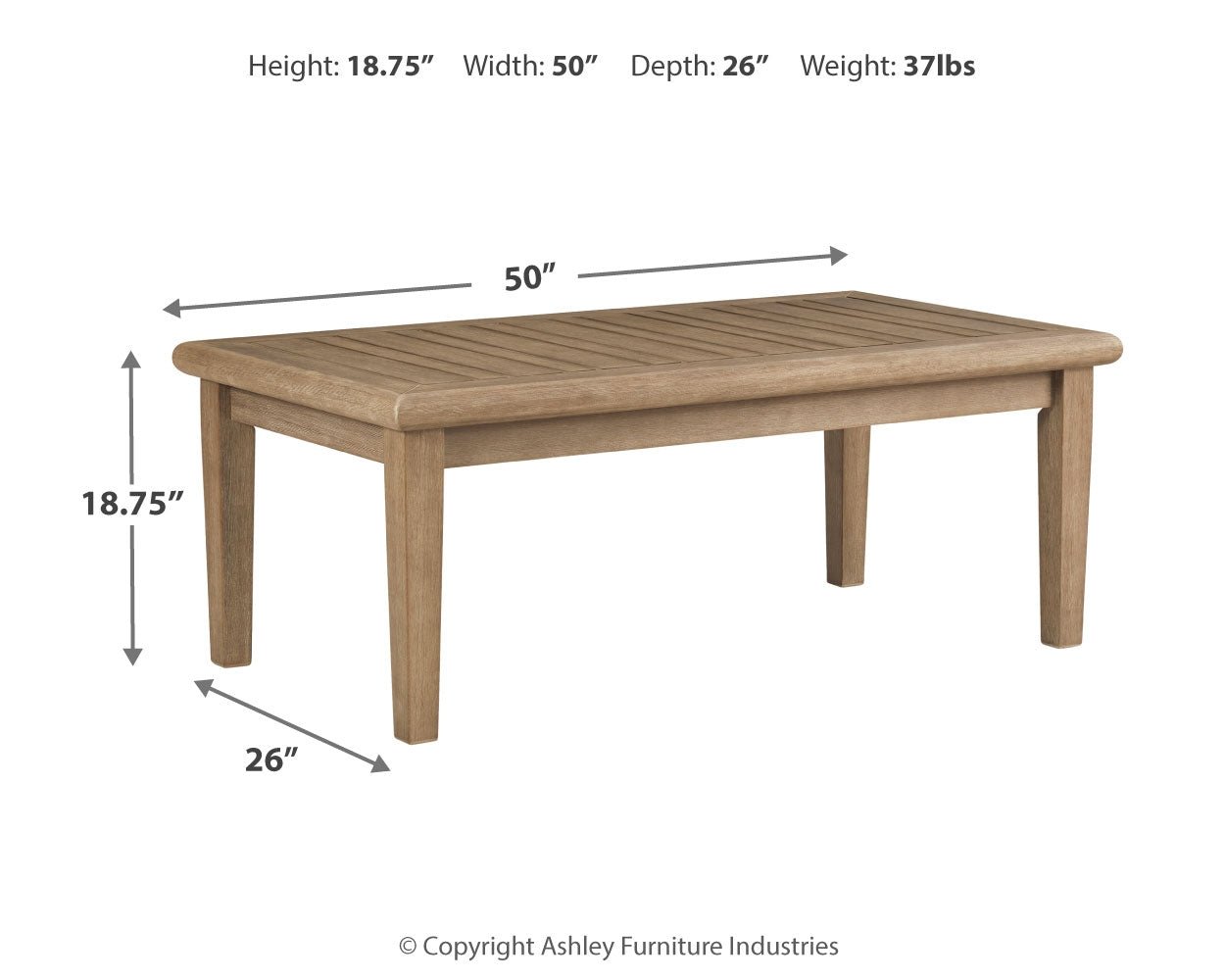 AshleyGerianne Outdoor Coffee Table with 2 End Tables