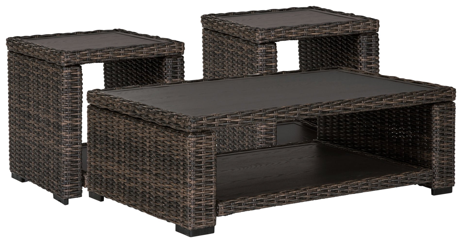 AshleyGrasson Lane Outdoor Coffee Table with 2 End Tables