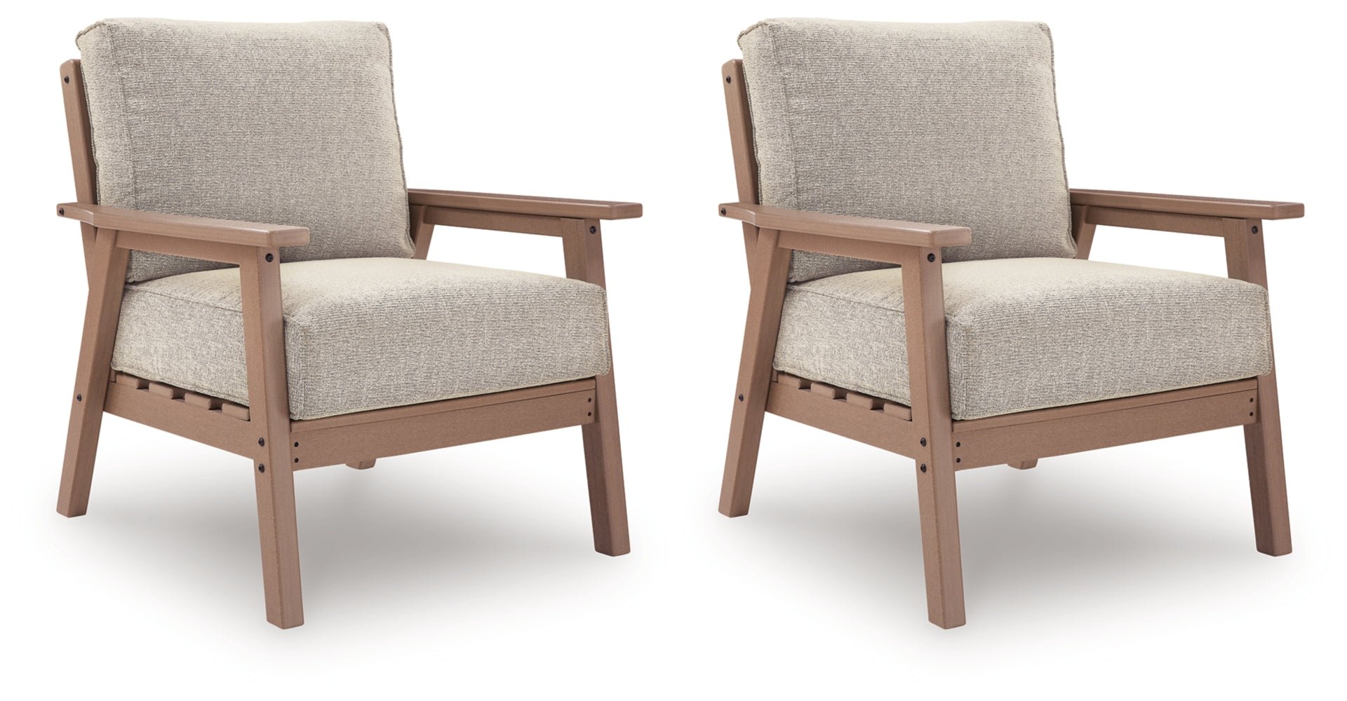 AshleyGrover Beach 2 Outdoor Lounge Chairs with End Table