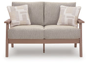 AshleyGrover Beach Outdoor Loveseat with Cushion