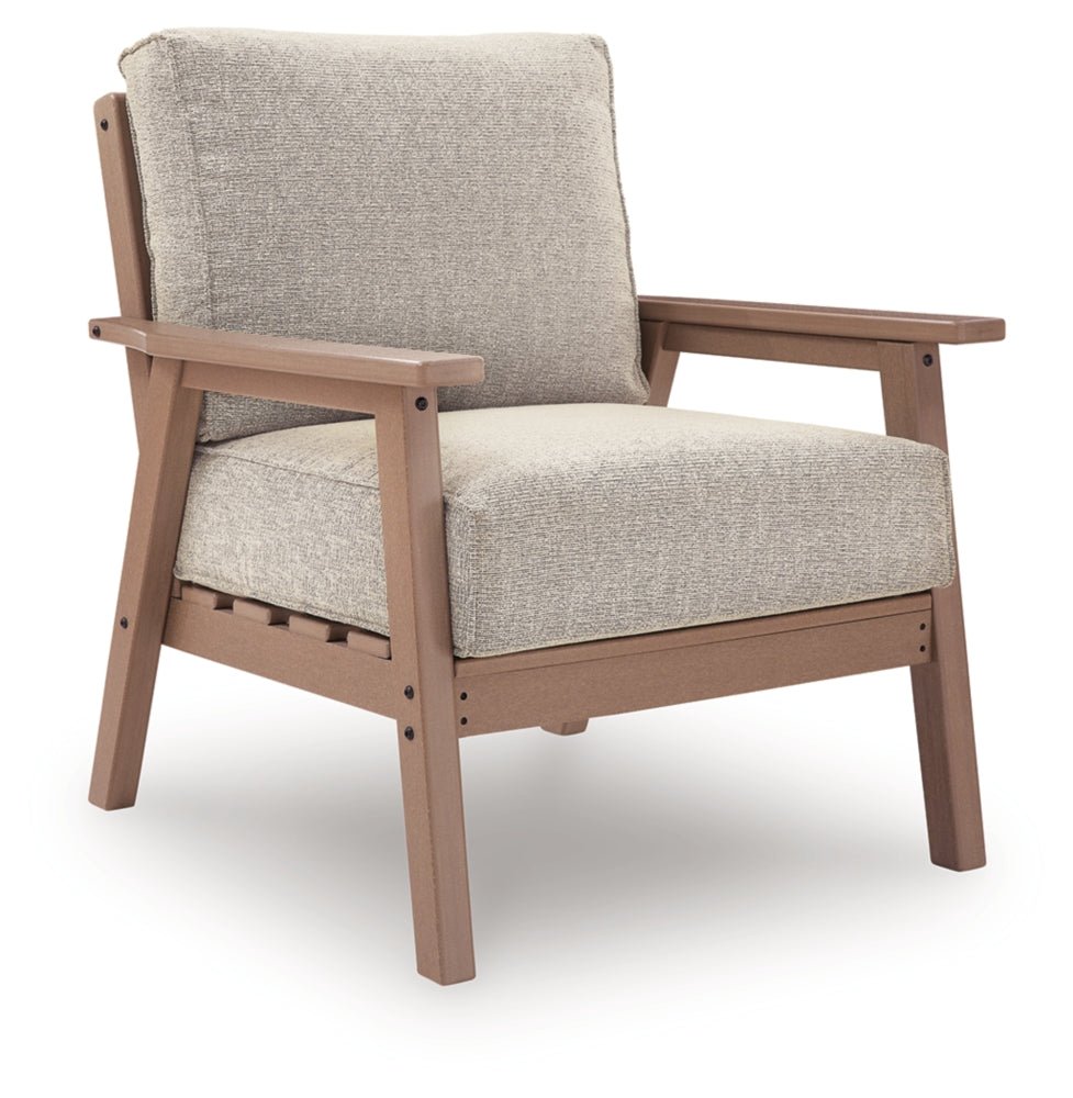 AshleyGrover Beach Outdoor Sofa with 2 Lounge Chairs