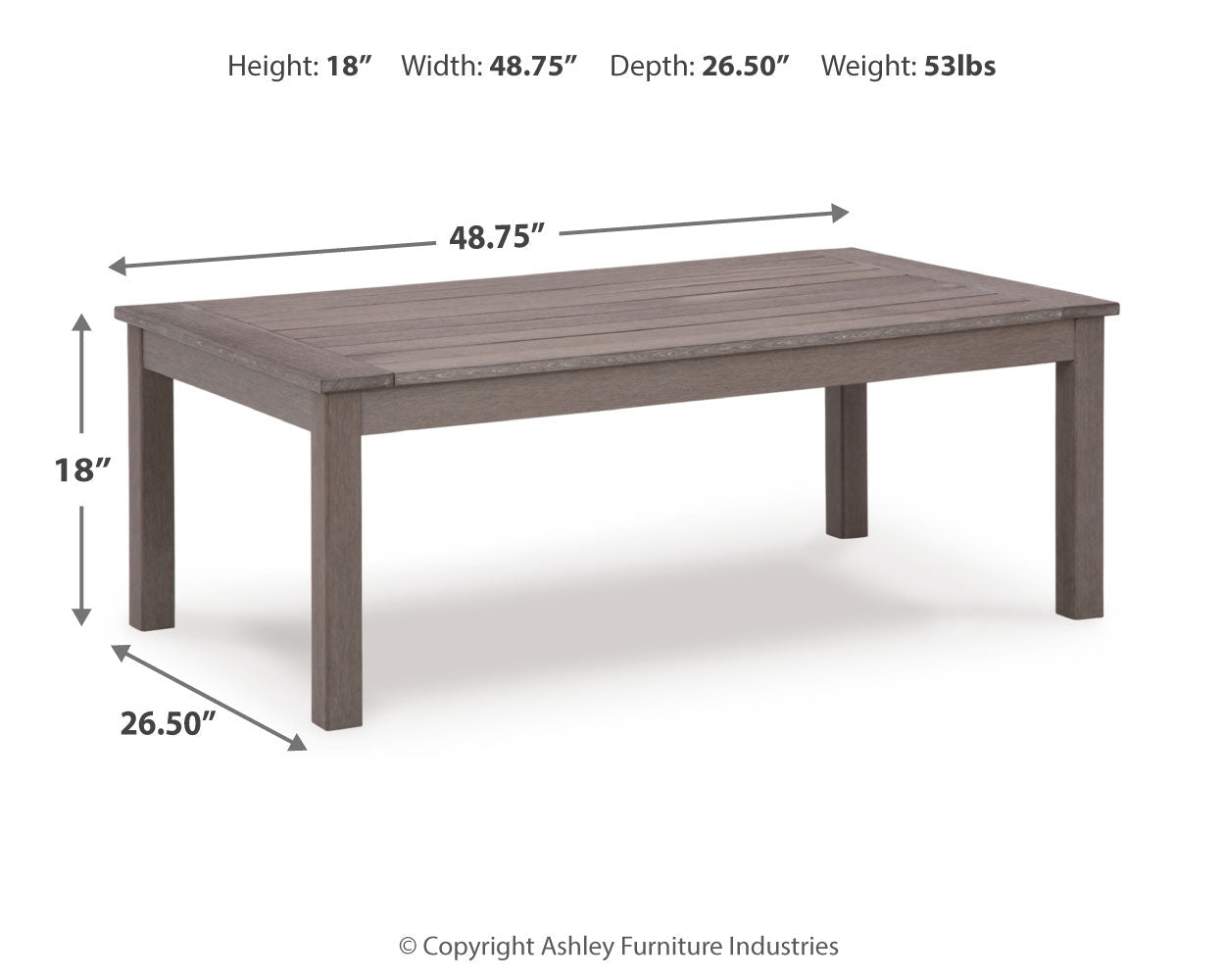 AshleyHillside Barn Outdoor Coffee Table