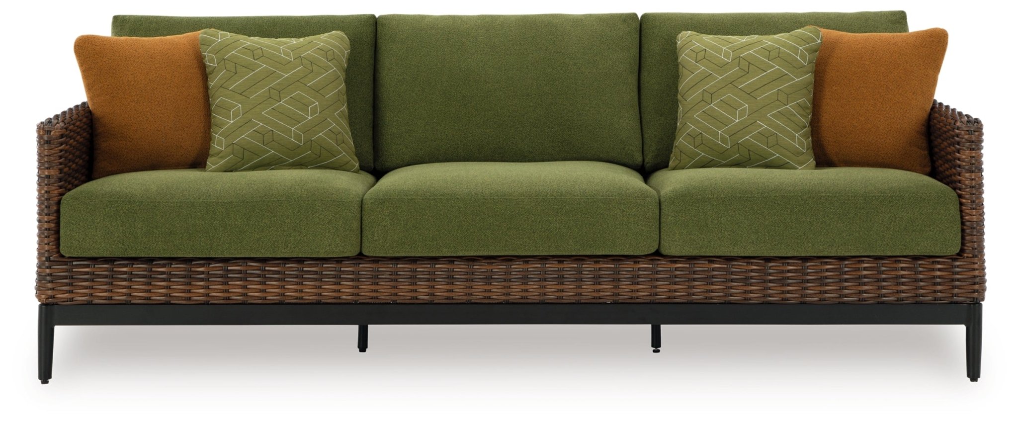 AshleyHorizon Hall Outdoor Sofa and 2 Chairs with Coffee Table