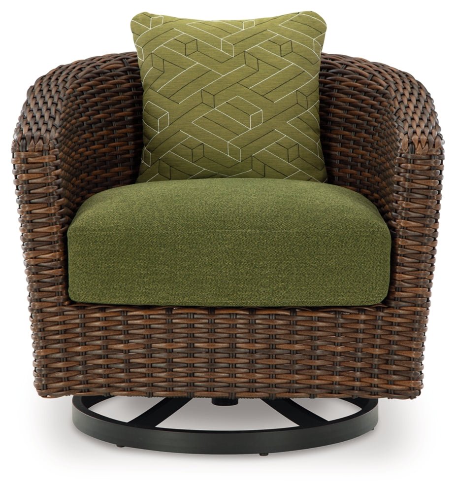 AshleyHorizon Hall Outdoor Sofa and 2 Chairs with Coffee Table