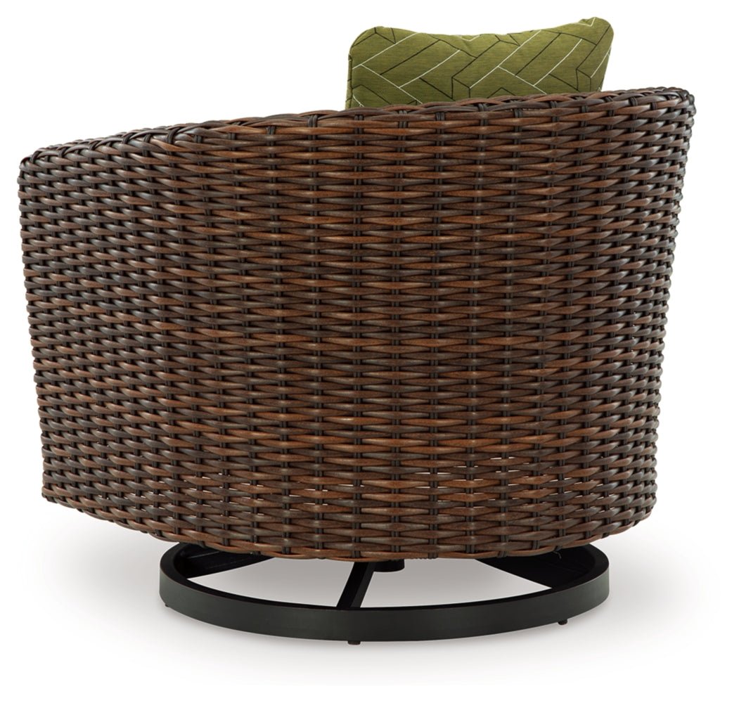 AshleyHorizon Hall Outdoor Sofa and 2 Chairs with Coffee Table