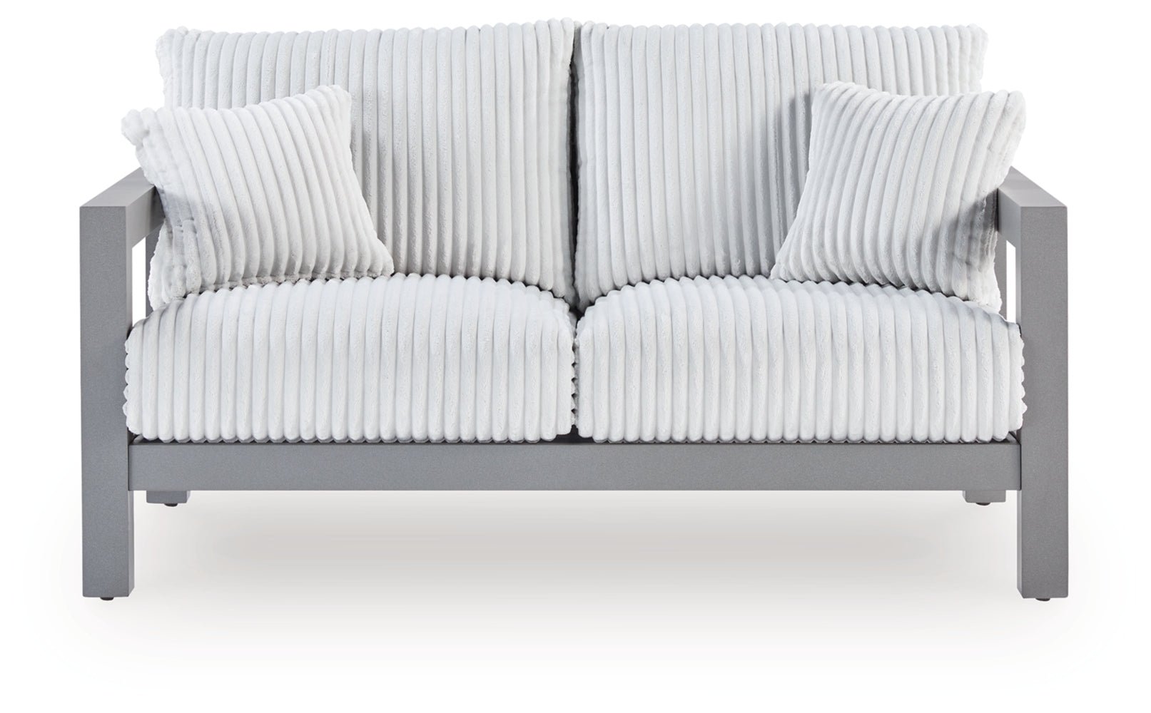 AshleyHurley Park Outdoor Sofa and Loveseat with Coffee Table