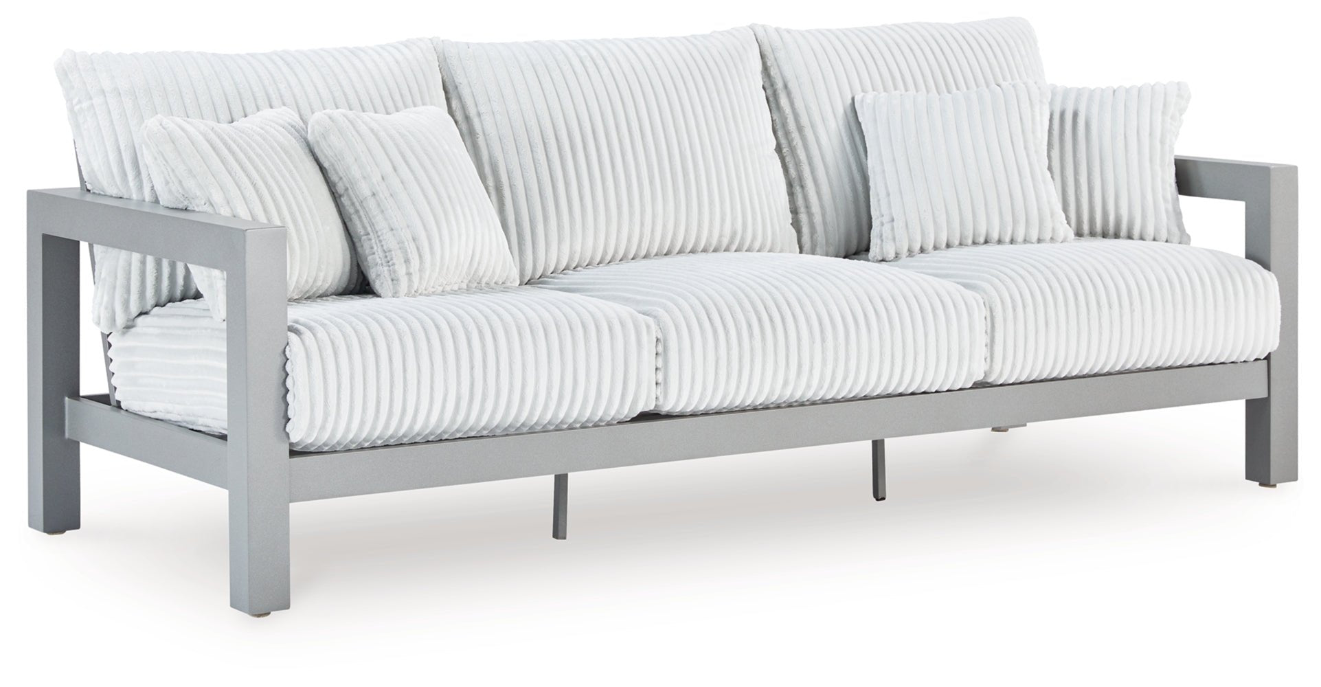 AshleyHurley Park Outdoor Sofa and Loveseat with Coffee Table