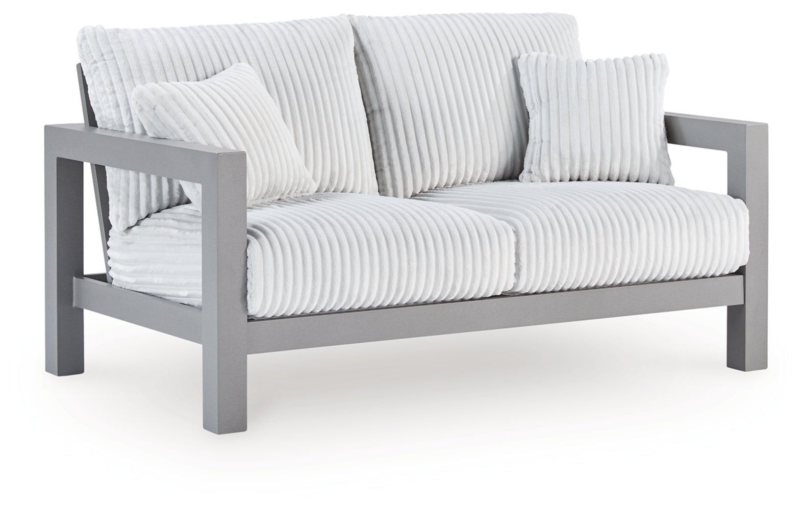 AshleyHurley Park Outdoor Sofa and Loveseat with Coffee Table and 2 End Tables