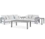 AshleyHurley Park Outdoor Sofa and Loveseat with Coffee Table and 2 End Tables