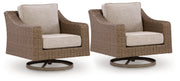 AshleyLaguna Heights 2 Outdoor Swivel Lounge Chairs