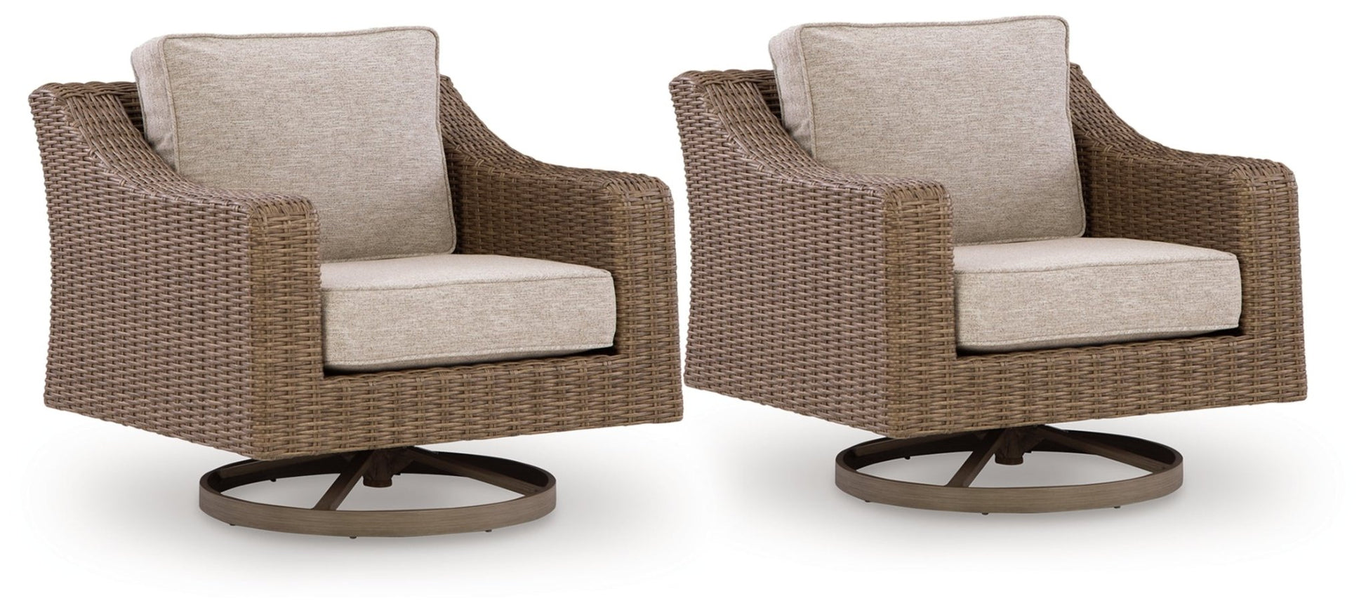AshleyLaguna Heights 2 Outdoor Swivel Lounge Chairs