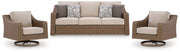 AshleyLaguna Heights Outdoor Sofa with 2 Lounge Chairs