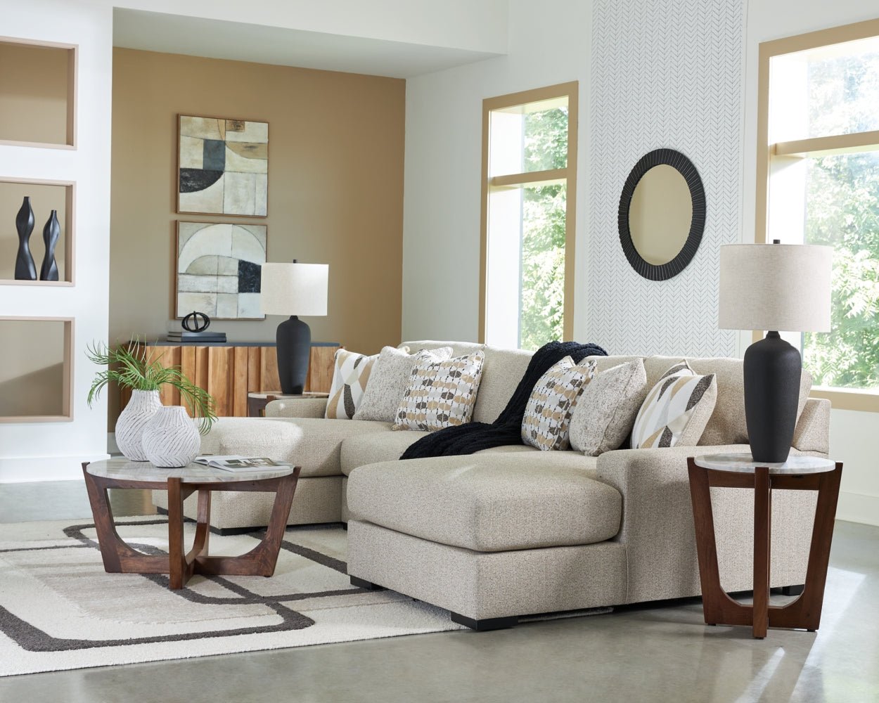 AshleyLaurelgrove 3 - Piece Double Chaise Sectional