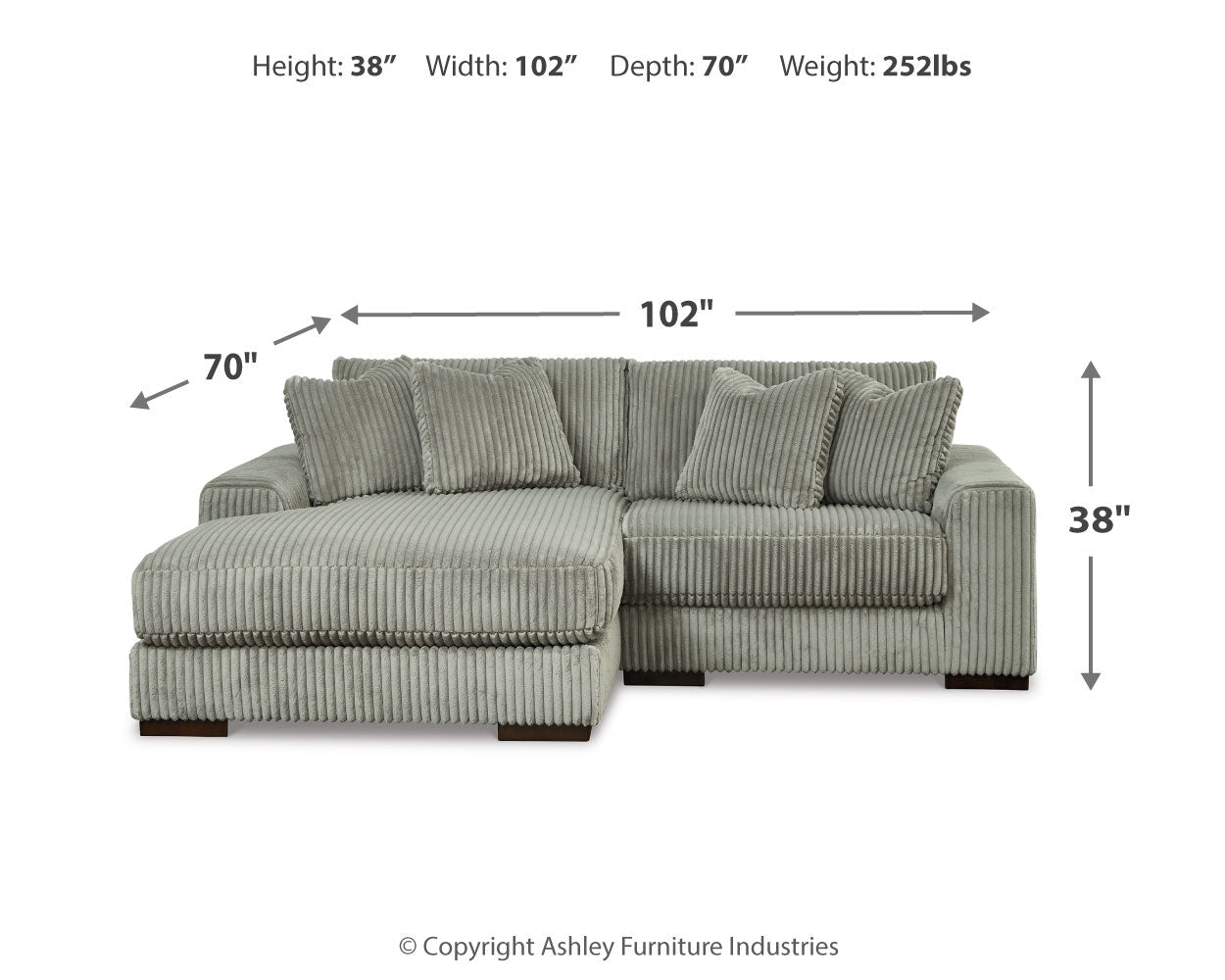 AshleyLindyn 2 - Piece Sectional with Chaise