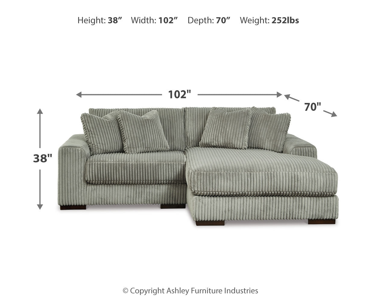 AshleyLindyn 2 - Piece Sectional with Chaise