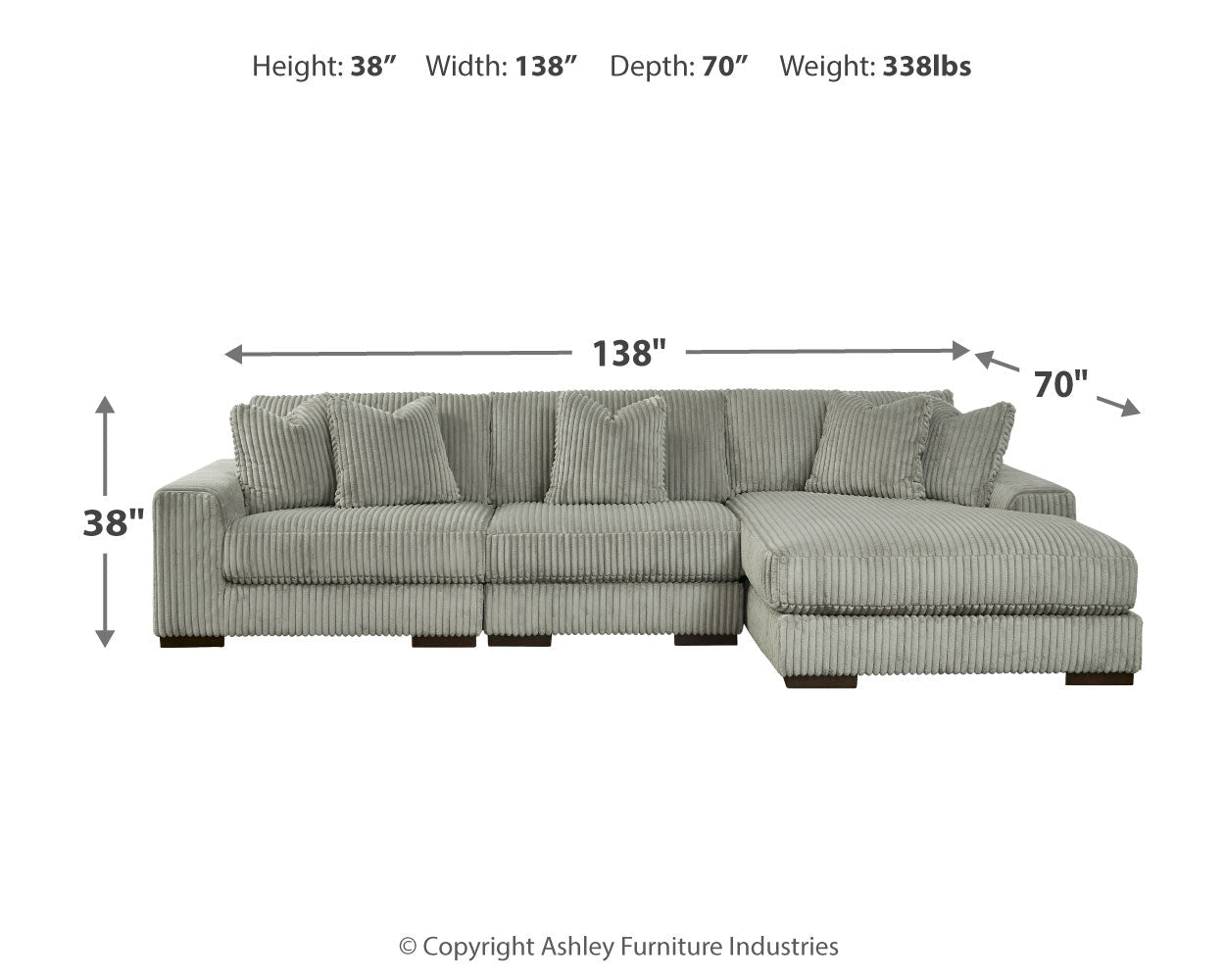 AshleyLindyn 3 - Piece Sectional with Chaise