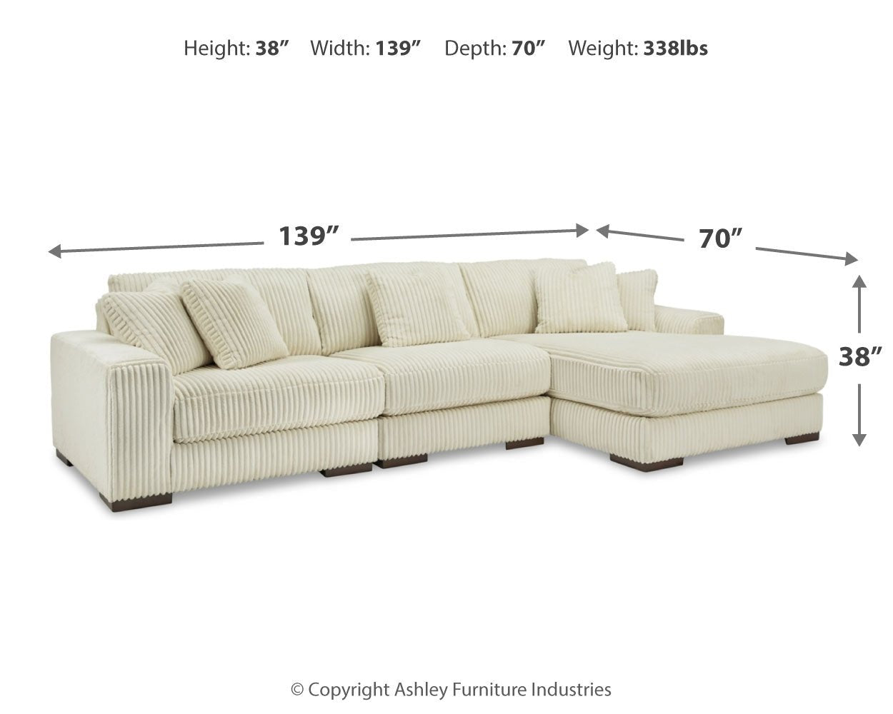 AshleyLindyn 3 - Piece Sectional with Chaise