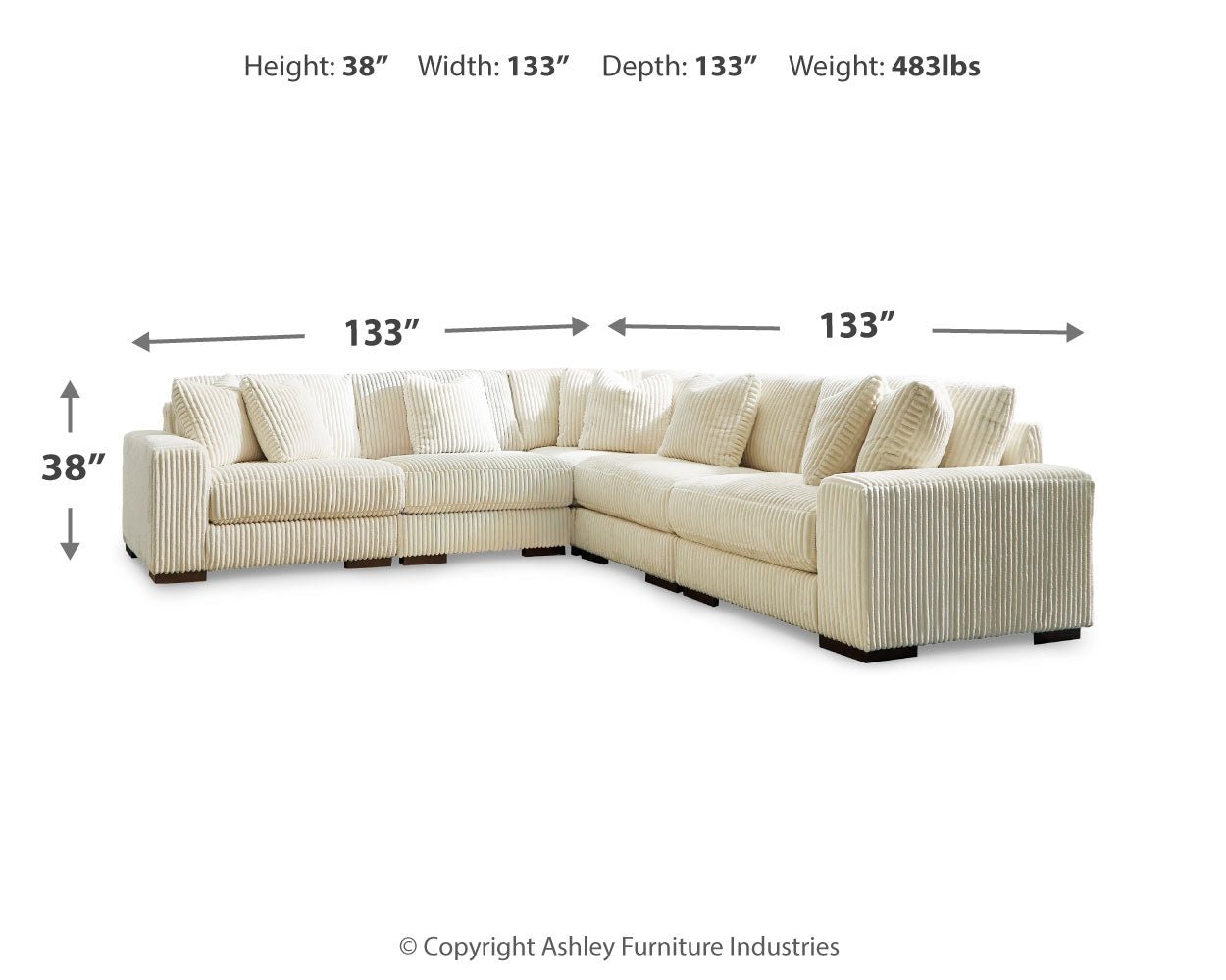AshleyLindyn 5 - Piece Sectional